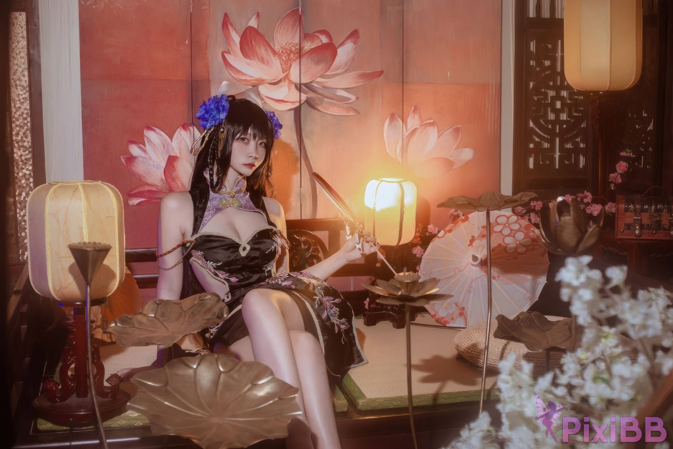 Cosplayer Second Assistant Nisa azur lane Hiei sturgeon cheongsam PixiBB.COM 022