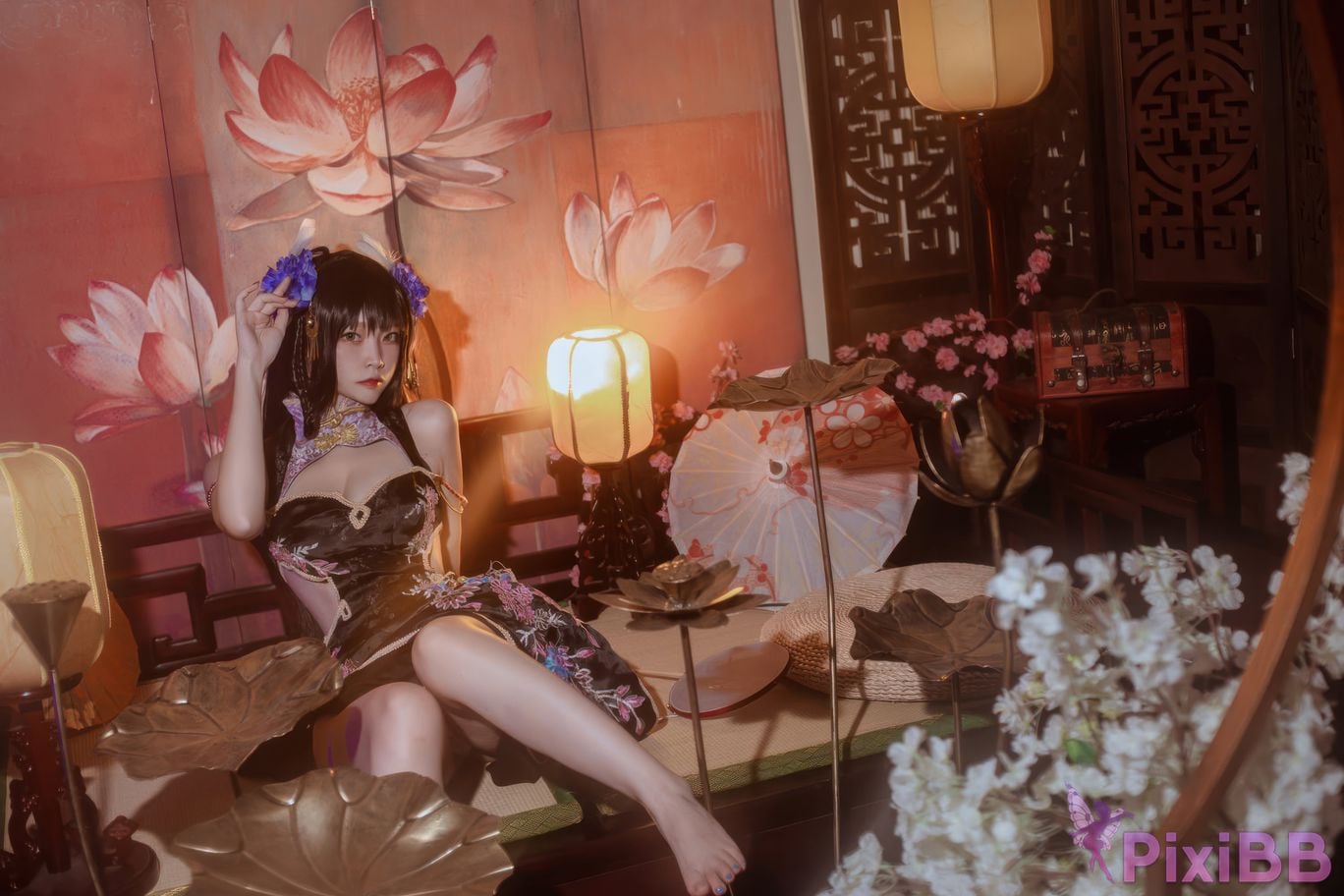 Cosplayer Second Assistant Nisa azur lane Hiei sturgeon cheongsam PixiBB.COM 023