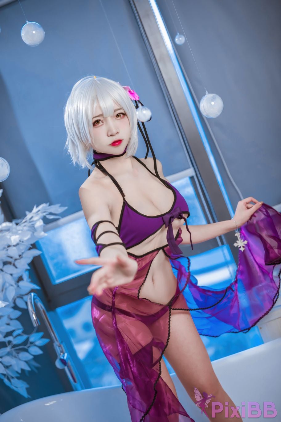 Cosplayer Second Assistant Nisa FATE black swimwear PixiBB.COM 009