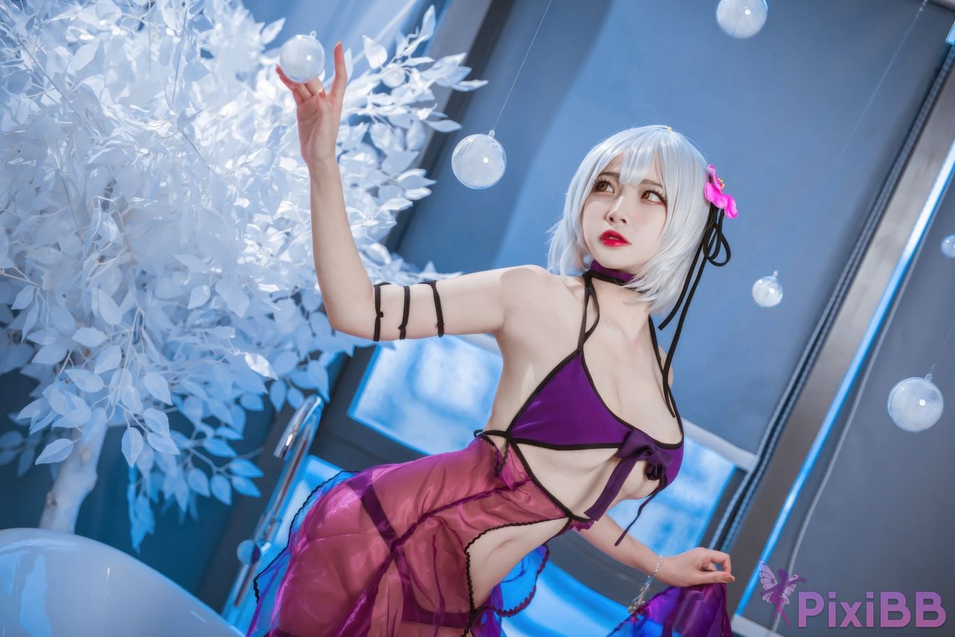 Cosplayer Second Assistant Nisa FATE black swimwear PixiBB.COM 010