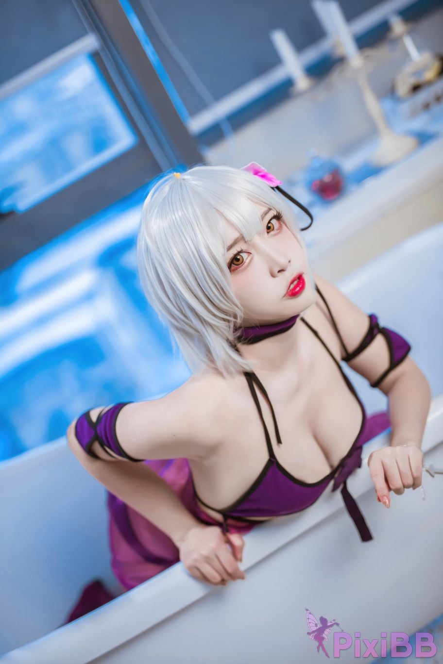 Cosplayer Second Assistant Nisa FATE black swimwear PixiBB.COM 016