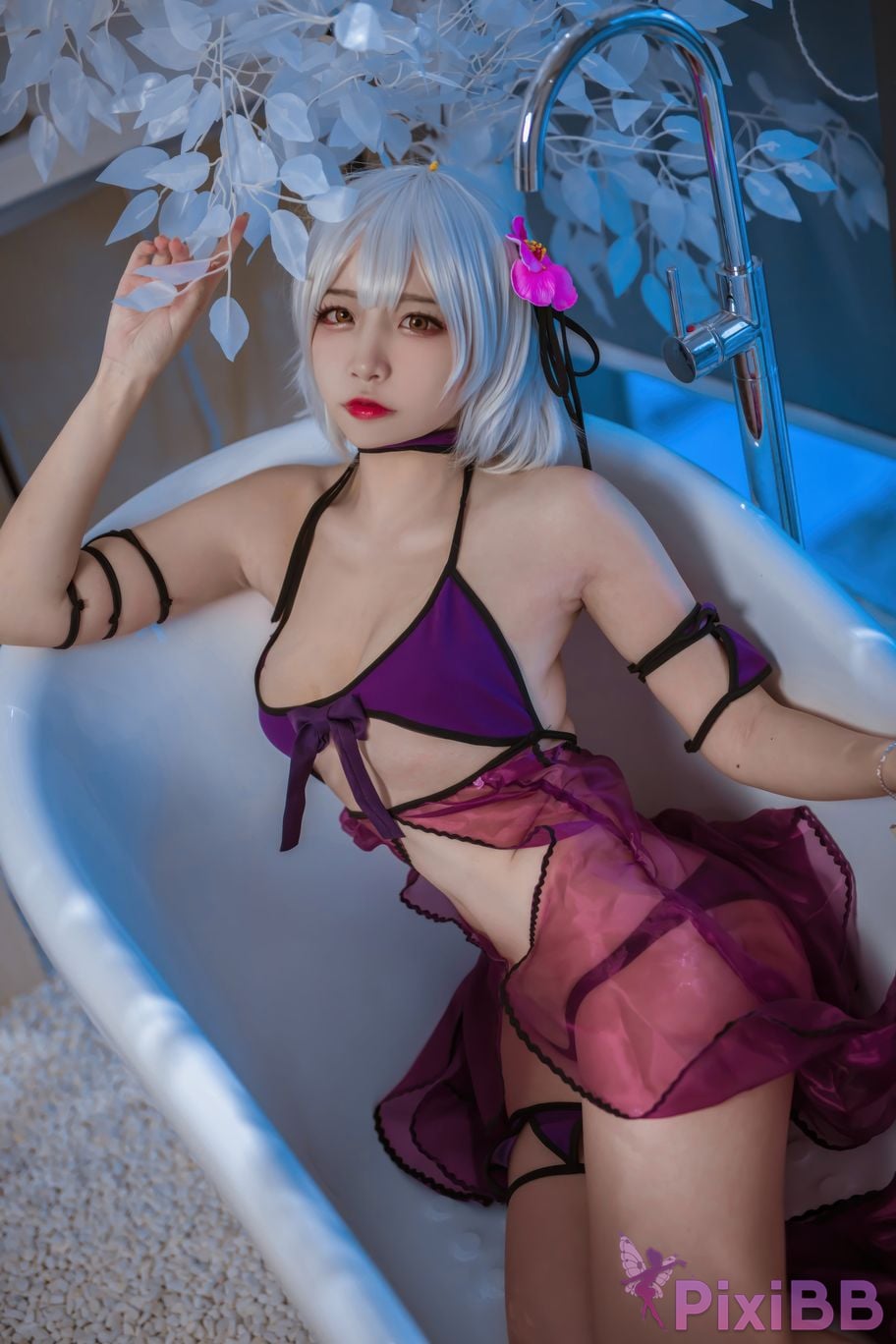 Cosplayer Second Assistant Nisa FATE black swimwear PixiBB.COM 020