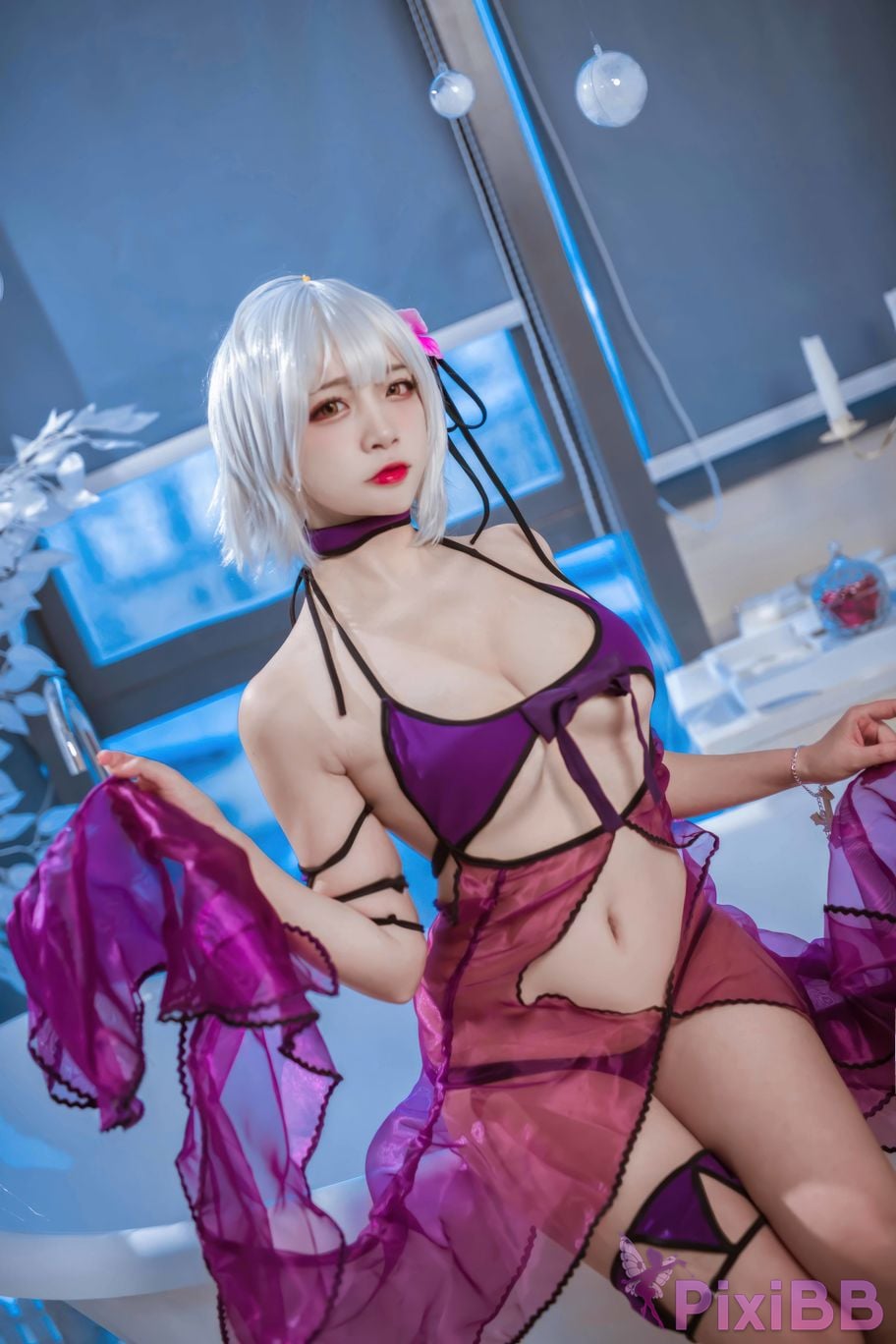 Cosplayer Second Assistant Nisa FATE black swimwear PixiBB.COM 023