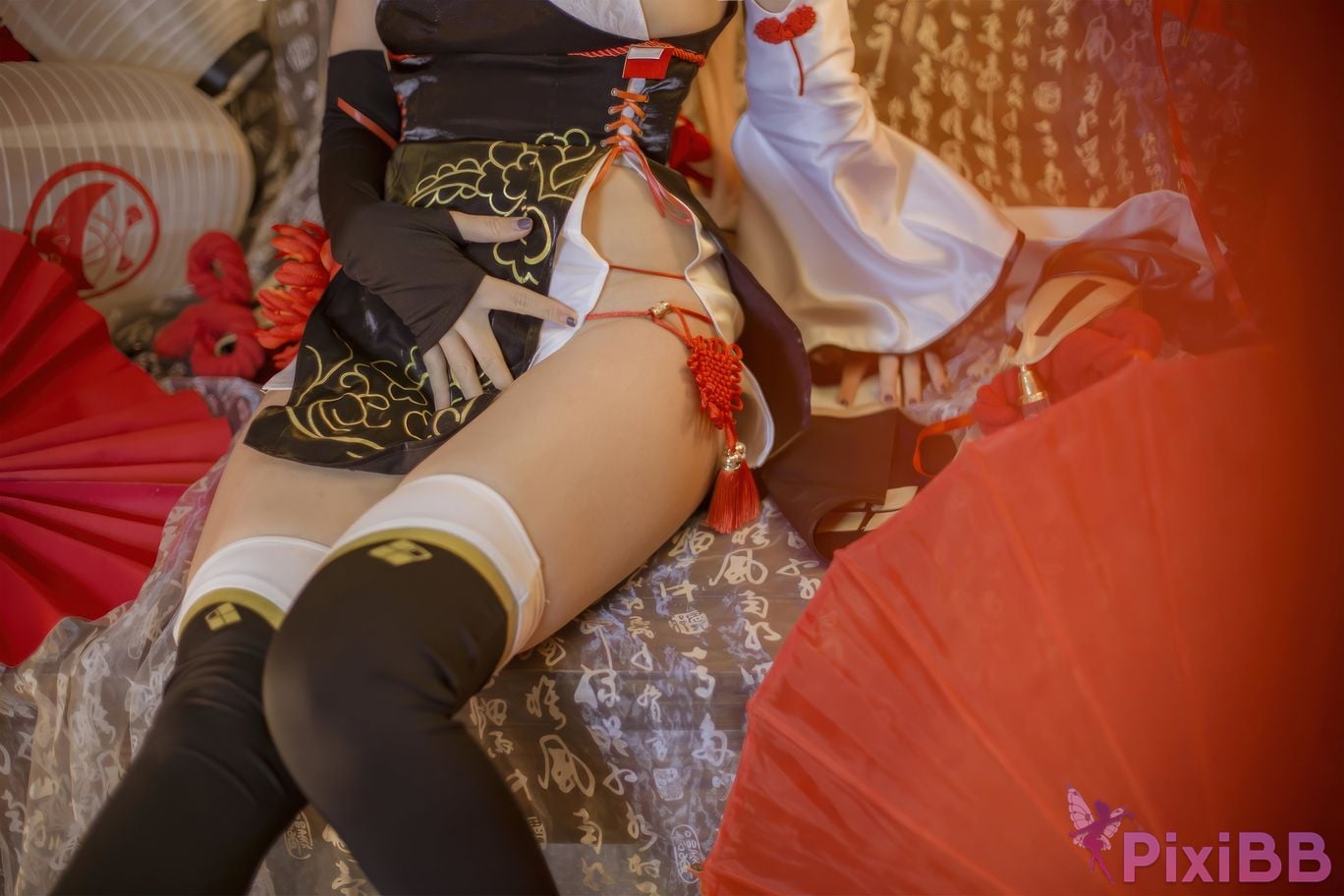 Cosplayer Second Assistant Nisa azur lane Ayanami New Year Cheongsam PixiBB.COM 018