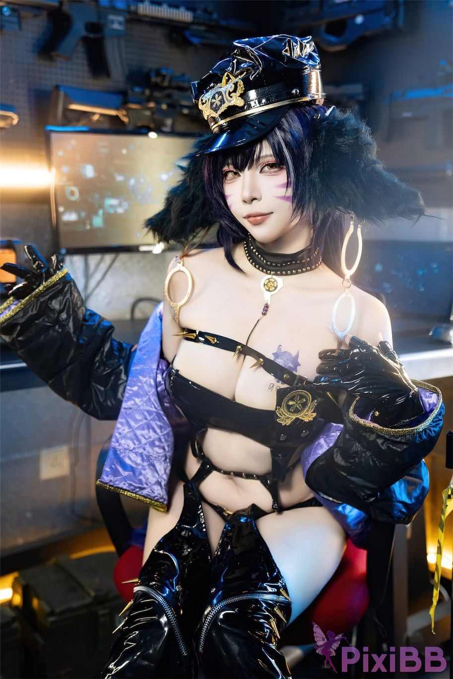 Cosplay Nisa Azur Lane Musashi Policewoman PixiBB.COM 007