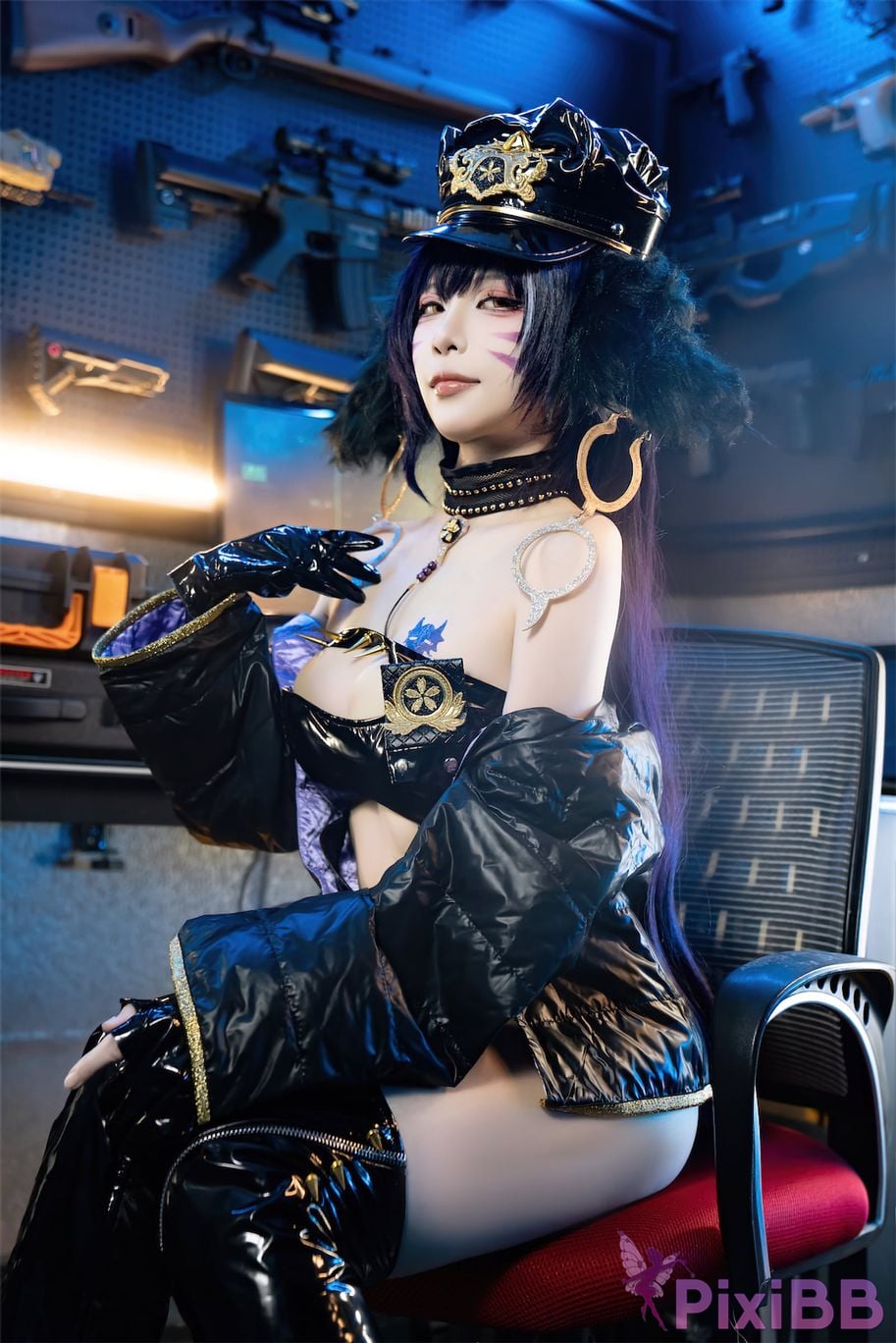 Cosplay Nisa Azur Lane Musashi Policewoman PixiBB.COM 009