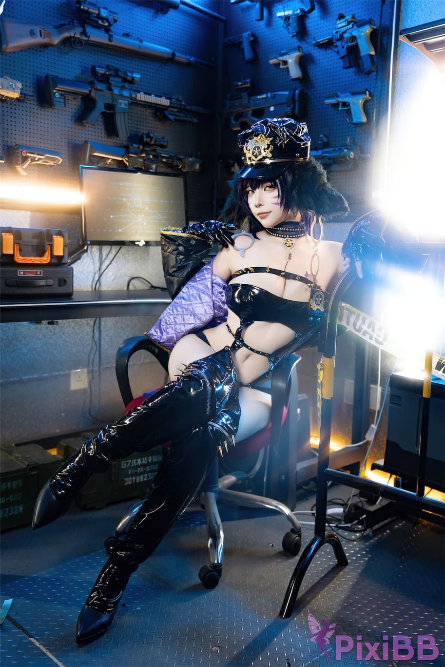 Cosplay Nisa Azur Lane Musashi Policewoman PixiBB.COM 010