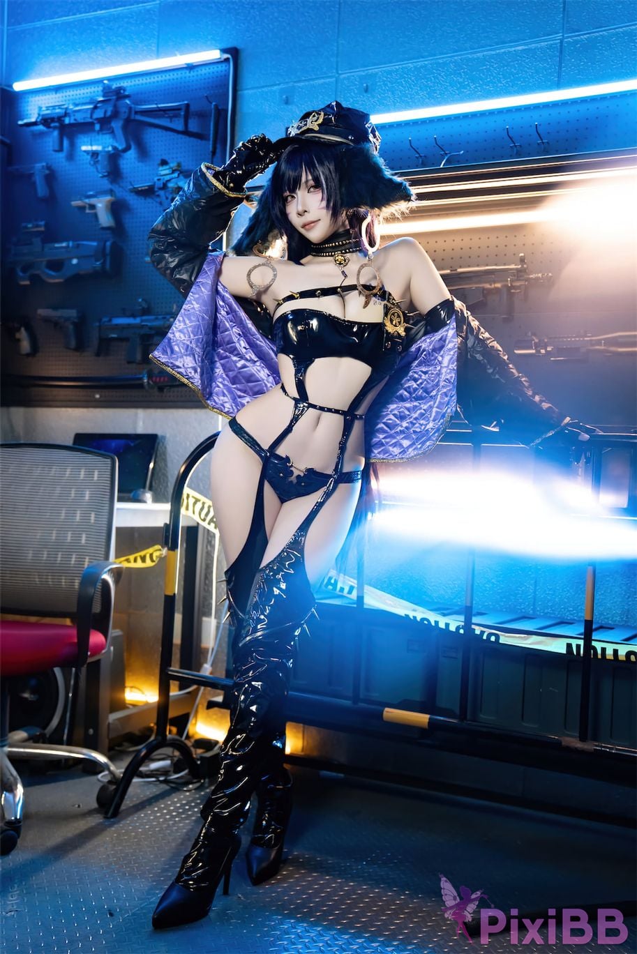 Cosplay Nisa Azur Lane Musashi Policewoman PixiBB.COM 017