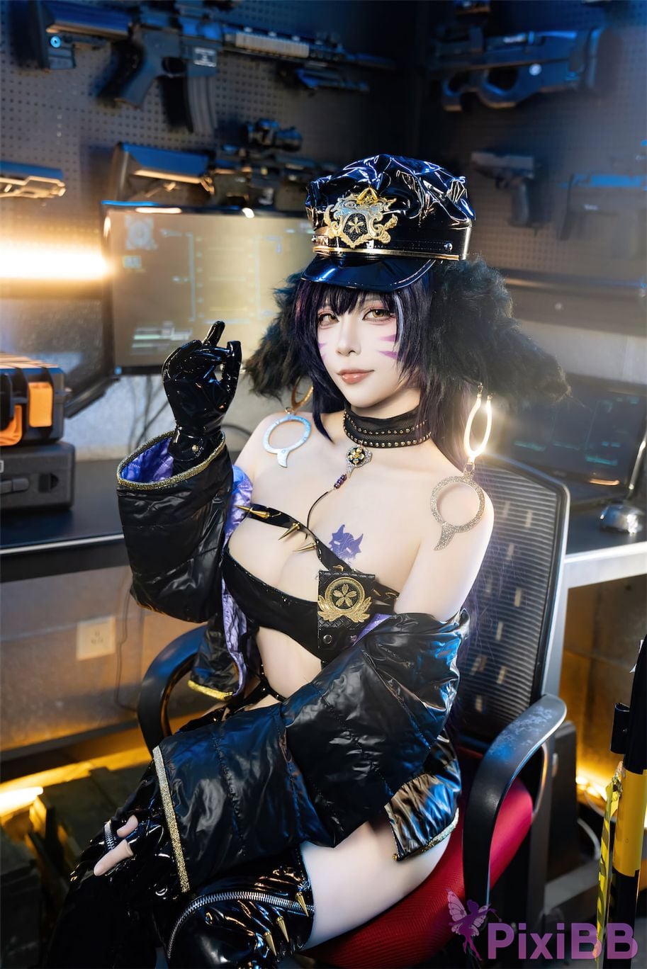 Cosplay Nisa Azur Lane Musashi Policewoman PixiBB.COM 019