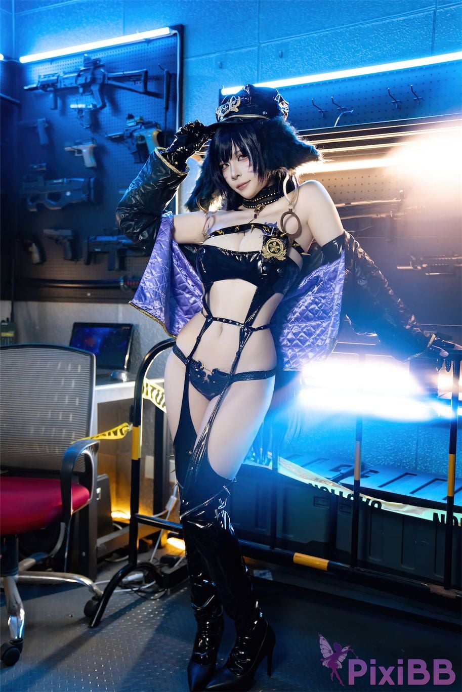 Cosplay Nisa Azur Lane Musashi Policewoman PixiBB.COM 024