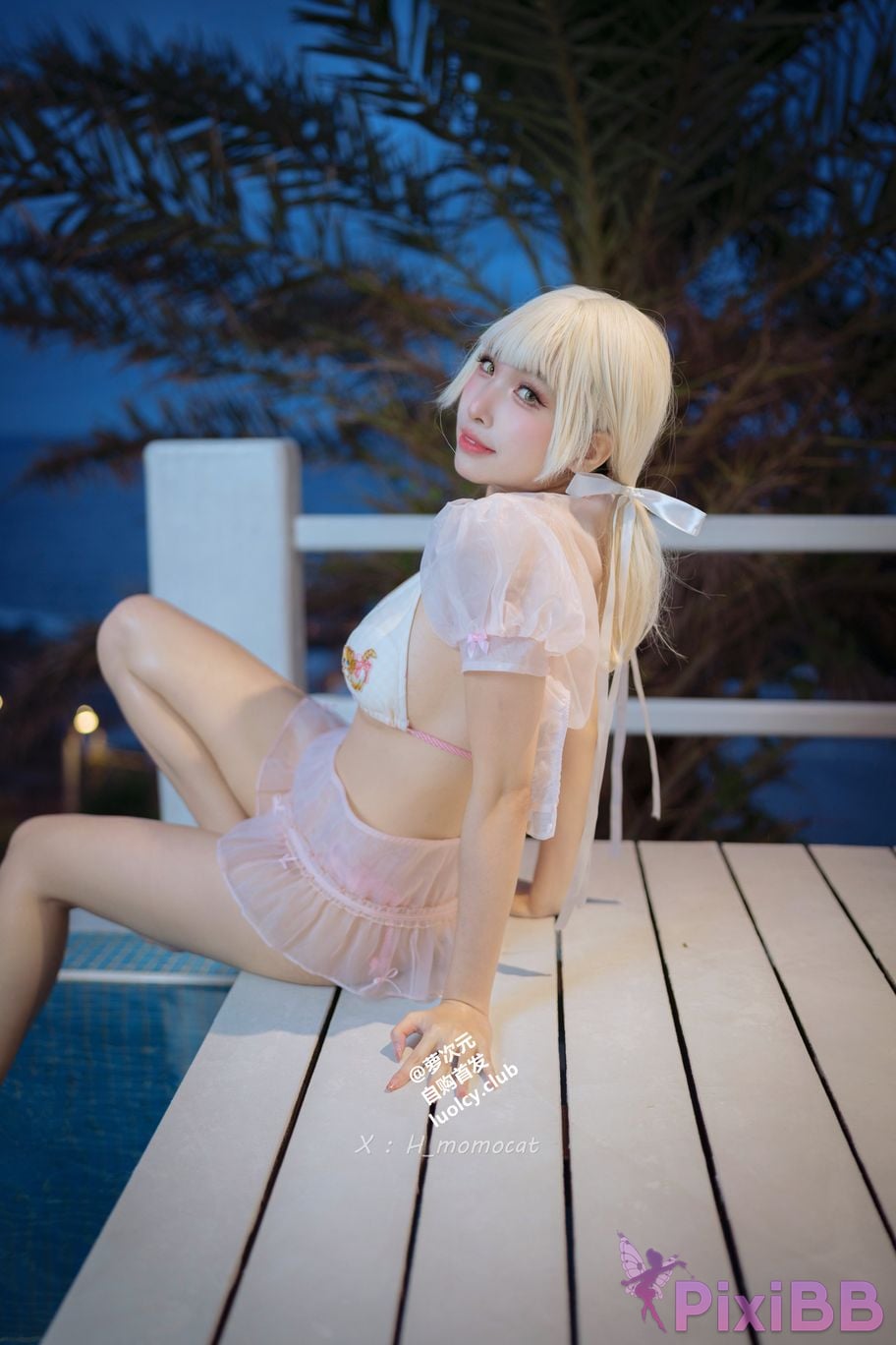 Cosplayer Mumu Momo SUMMER swimsuit sweetheart 8K Ver. PixiBB.COM 007