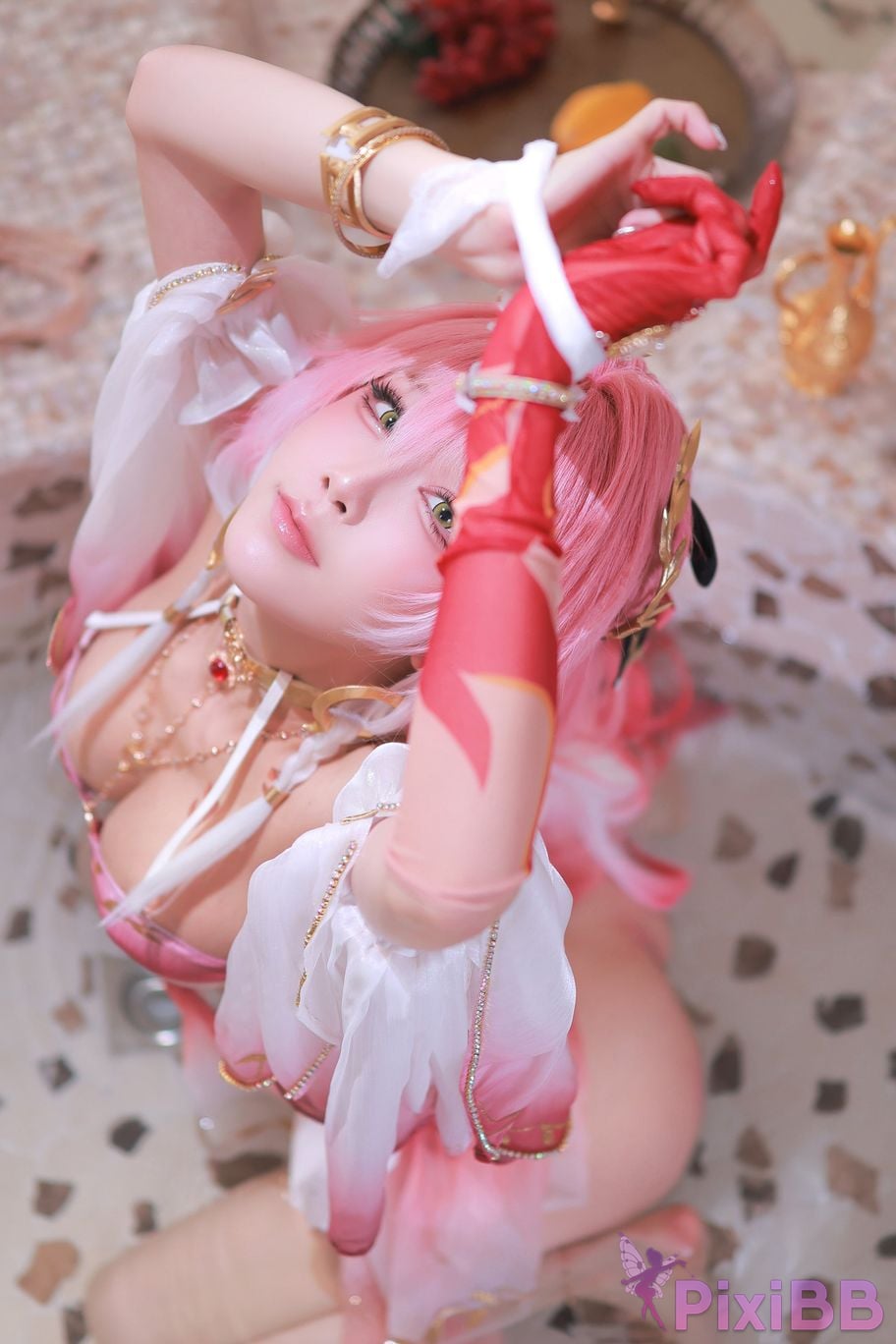 Cosplayer shuimiao Aqua Ming Chao long break swimsuit PixiBB.COM 051