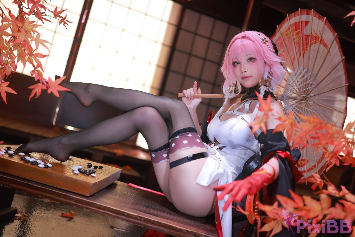Cosplayer shuimiao Aqua Ming Chao long leaved skin PixiBB.COM 049