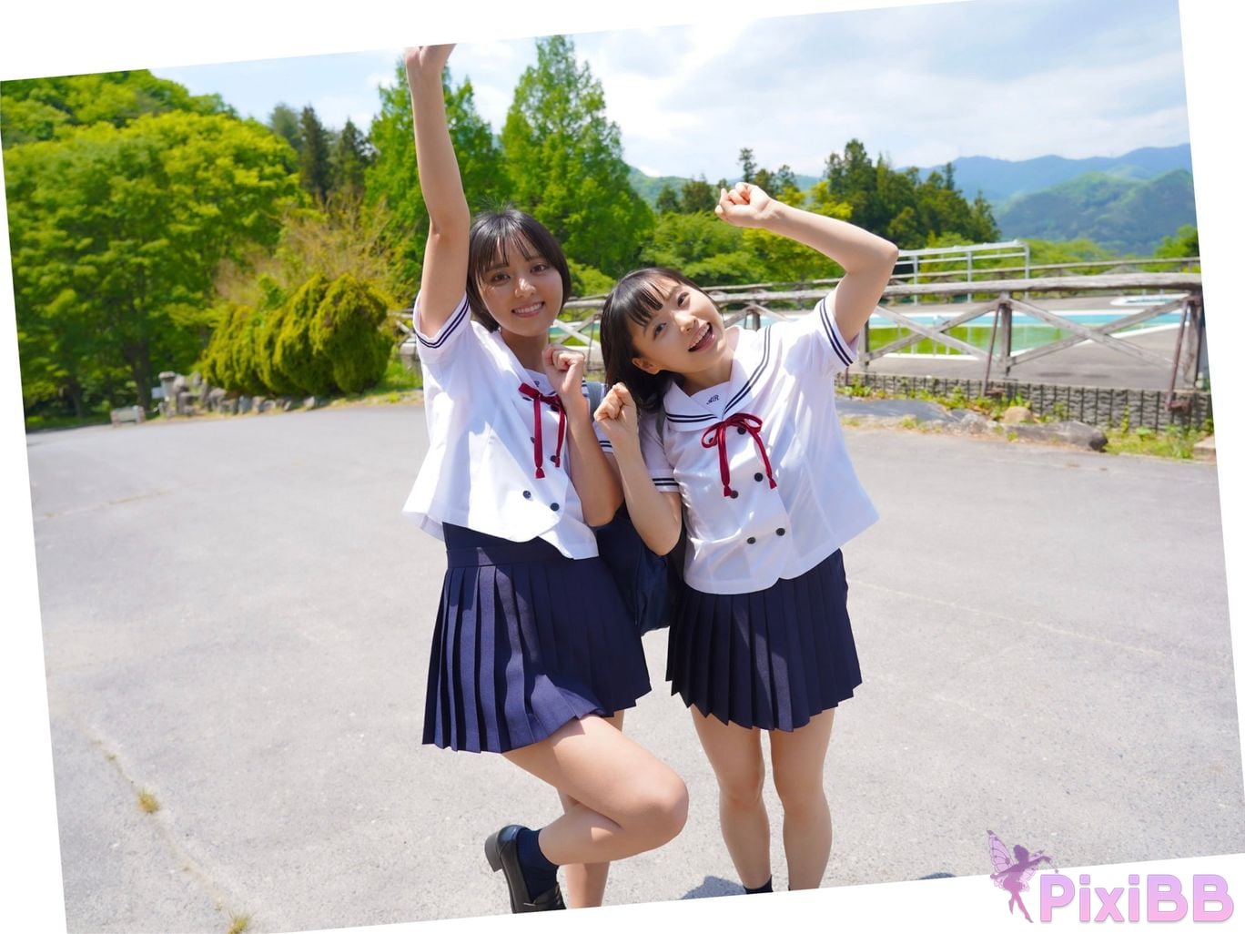Japanese Idol Kanon Urara Monami Suzu In A World Of Beautiful Pale Blue water lily the PixiBB.COM 003