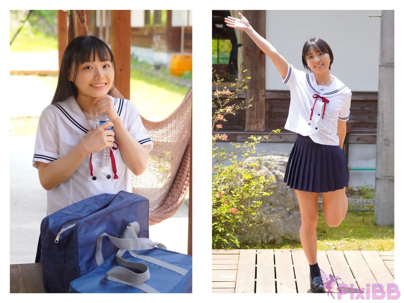 Japanese Idol Kanon Urara Monami Suzu In A World Of Beautiful Pale Blue water lily the PixiBB.COM 009