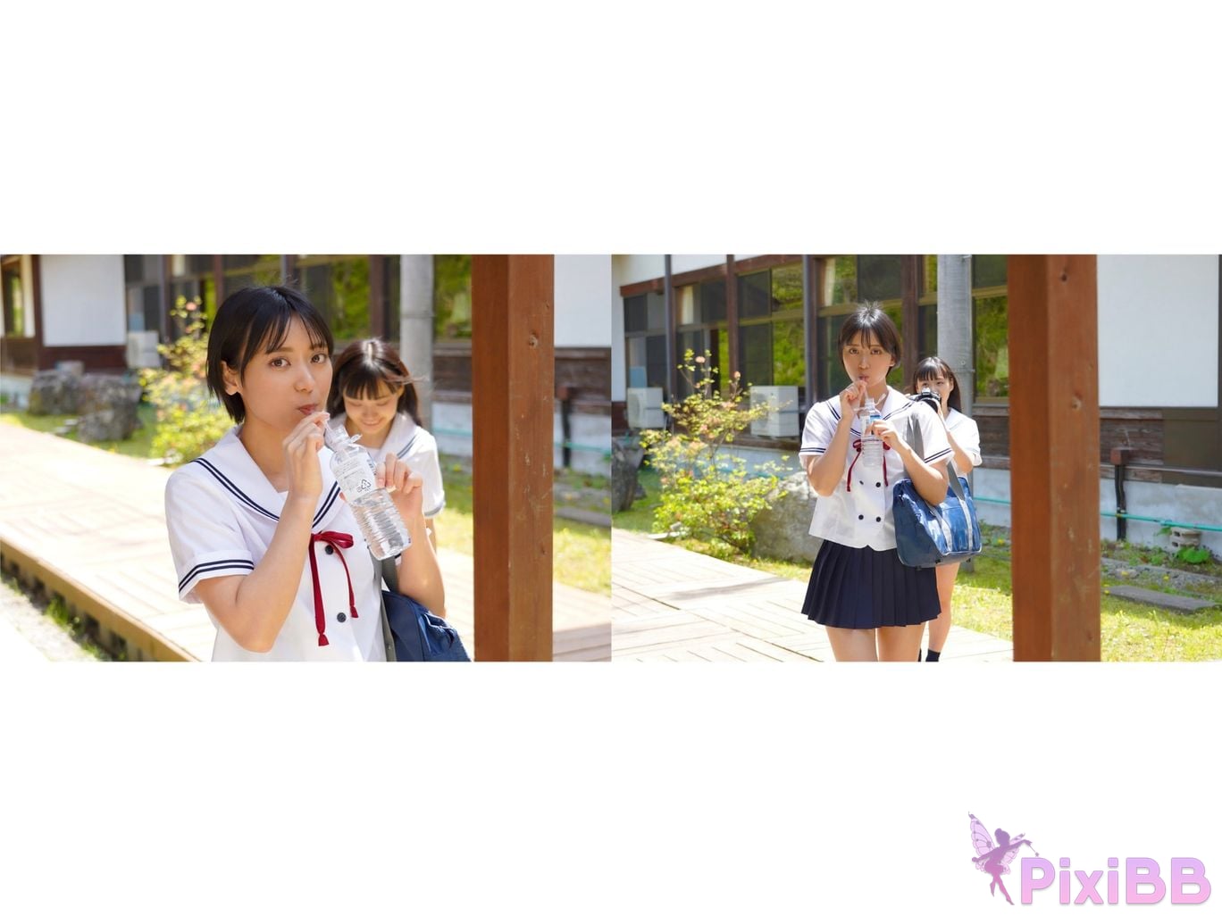 Japanese Idol Kanon Urara Monami Suzu In A World Of Beautiful Pale Blue water lily the PixiBB.COM 010
