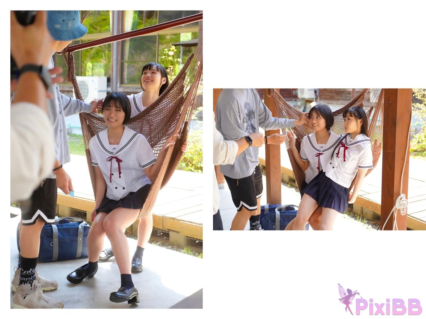 Japanese Idol Kanon Urara Monami Suzu In A World Of Beautiful Pale Blue water lily the PixiBB.COM 011