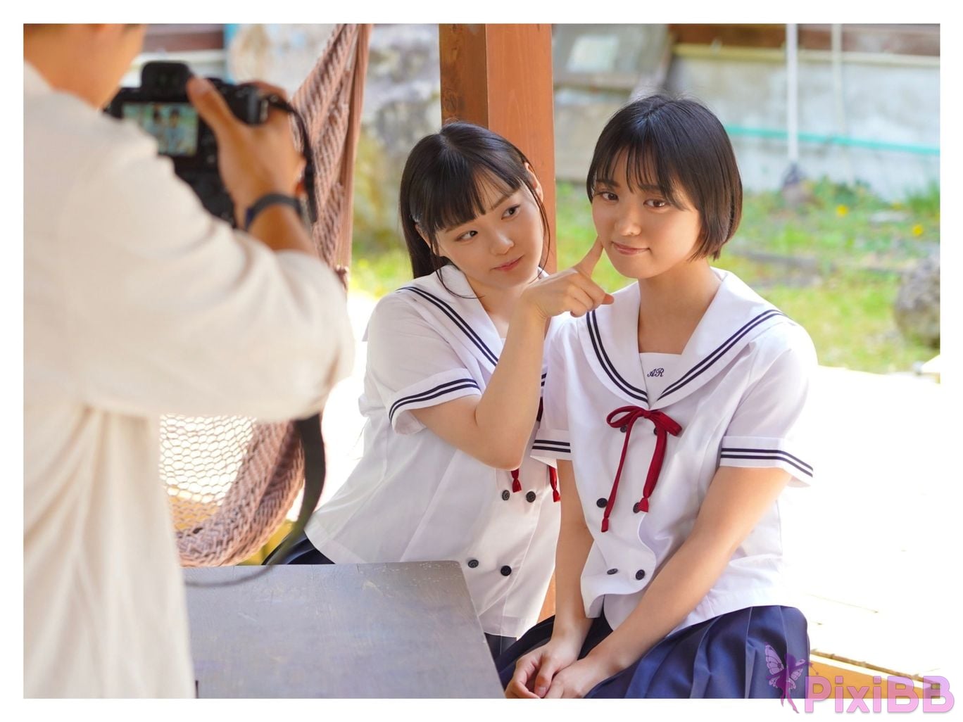 Japanese Idol Kanon Urara Monami Suzu In A World Of Beautiful Pale Blue water lily the PixiBB.COM 014