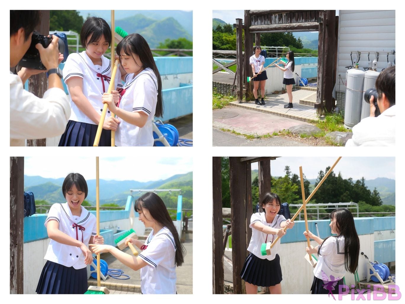 Japanese Idol Kanon Urara Monami Suzu In A World Of Beautiful Pale Blue water lily the PixiBB.COM 018