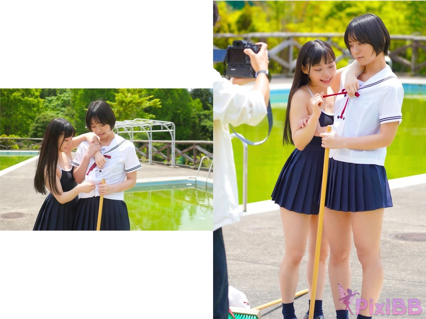 Japanese Idol Kanon Urara Monami Suzu In A World Of Beautiful Pale Blue water lily the PixiBB.COM 023