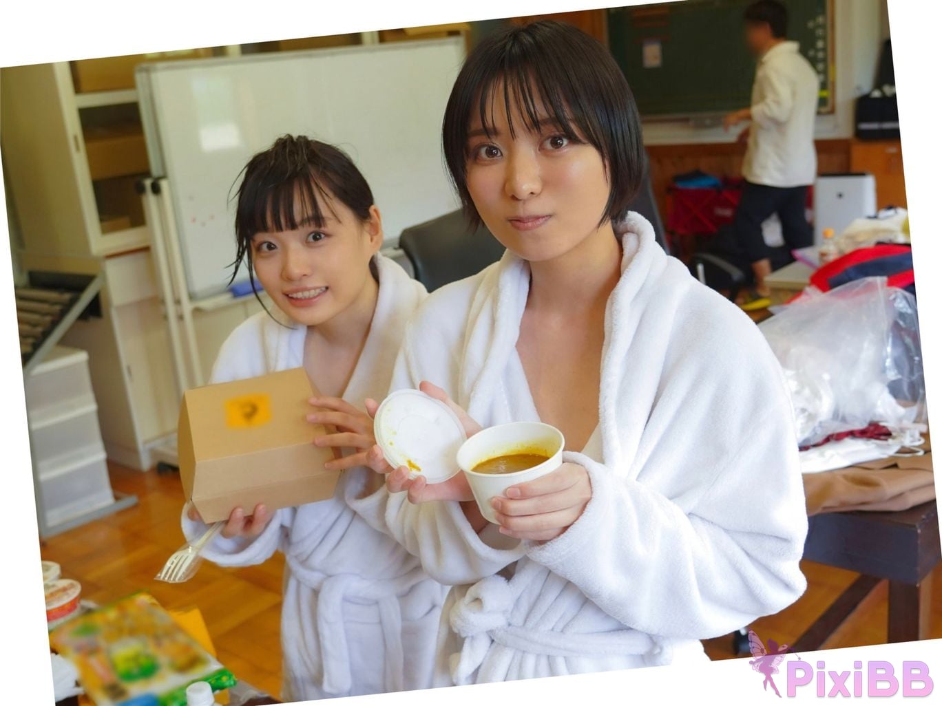 Japanese Idol Kanon Urara Monami Suzu In A World Of Beautiful Pale Blue water lily the PixiBB.COM 027
