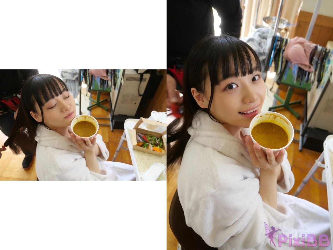 Japanese Idol Kanon Urara Monami Suzu In A World Of Beautiful Pale Blue water lily the PixiBB.COM 029