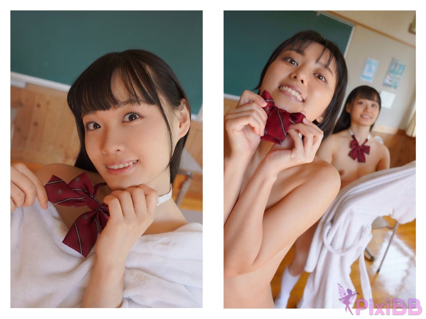 Japanese Idol Kanon Urara Monami Suzu In A World Of Beautiful Pale Blue water lily the PixiBB.COM 045