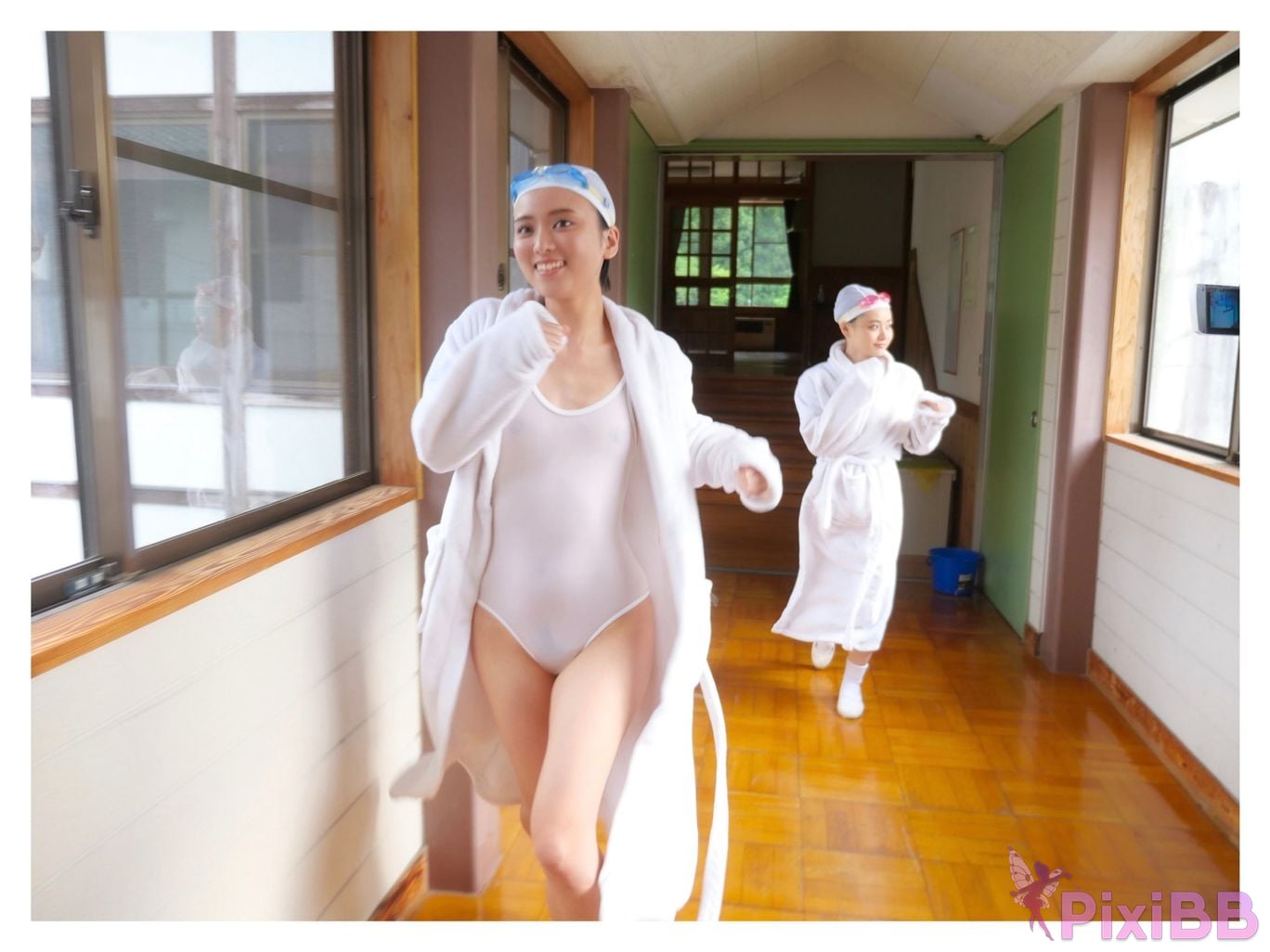 Japanese Idol Kanon Urara Monami Suzu In A World Of Beautiful Pale Blue water lily the PixiBB.COM 059