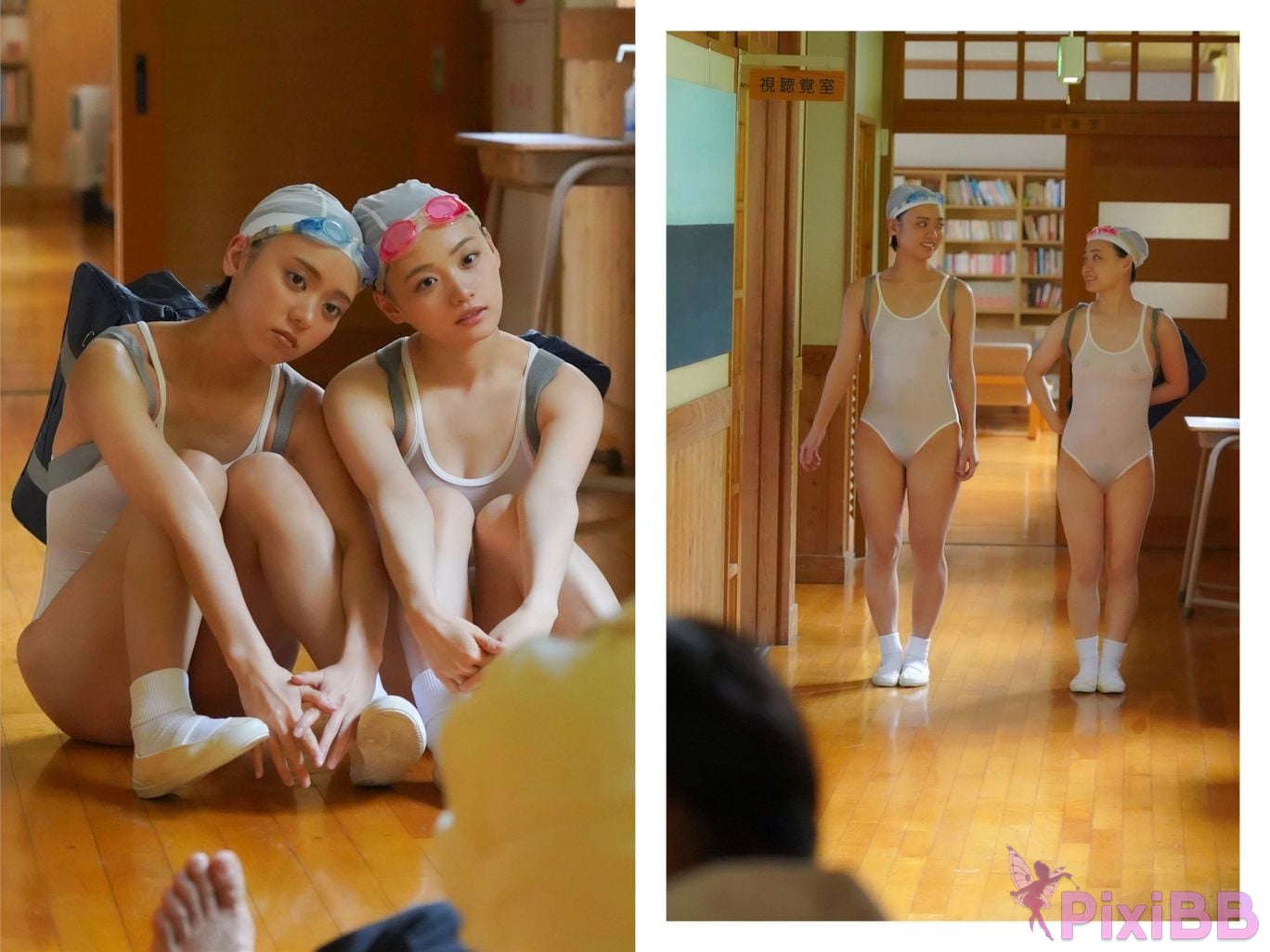 Japanese Idol Kanon Urara Monami Suzu In A World Of Beautiful Pale Blue water lily the PixiBB.COM 060