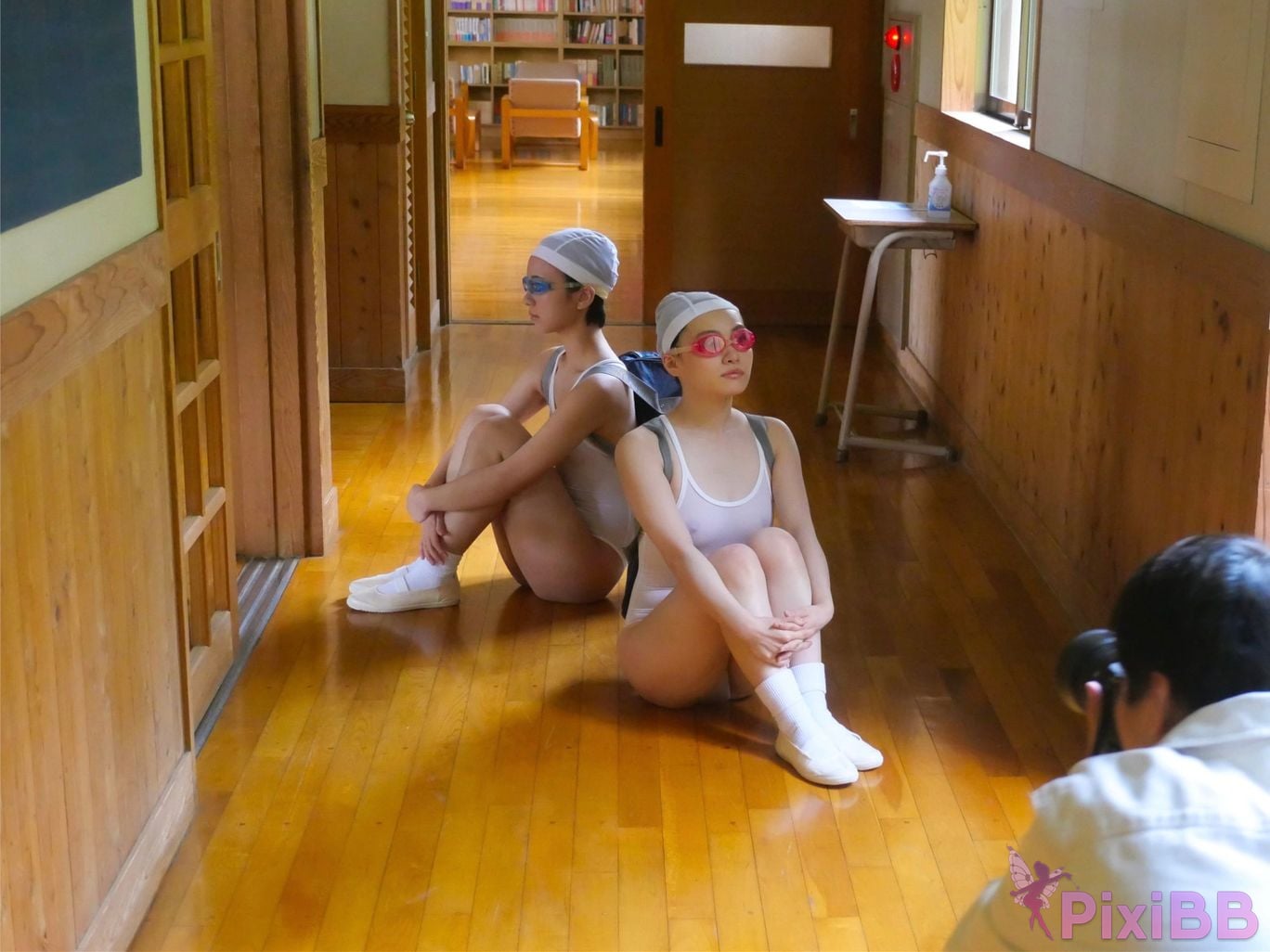 Japanese Idol Kanon Urara Monami Suzu In A World Of Beautiful Pale Blue water lily the PixiBB.COM 061