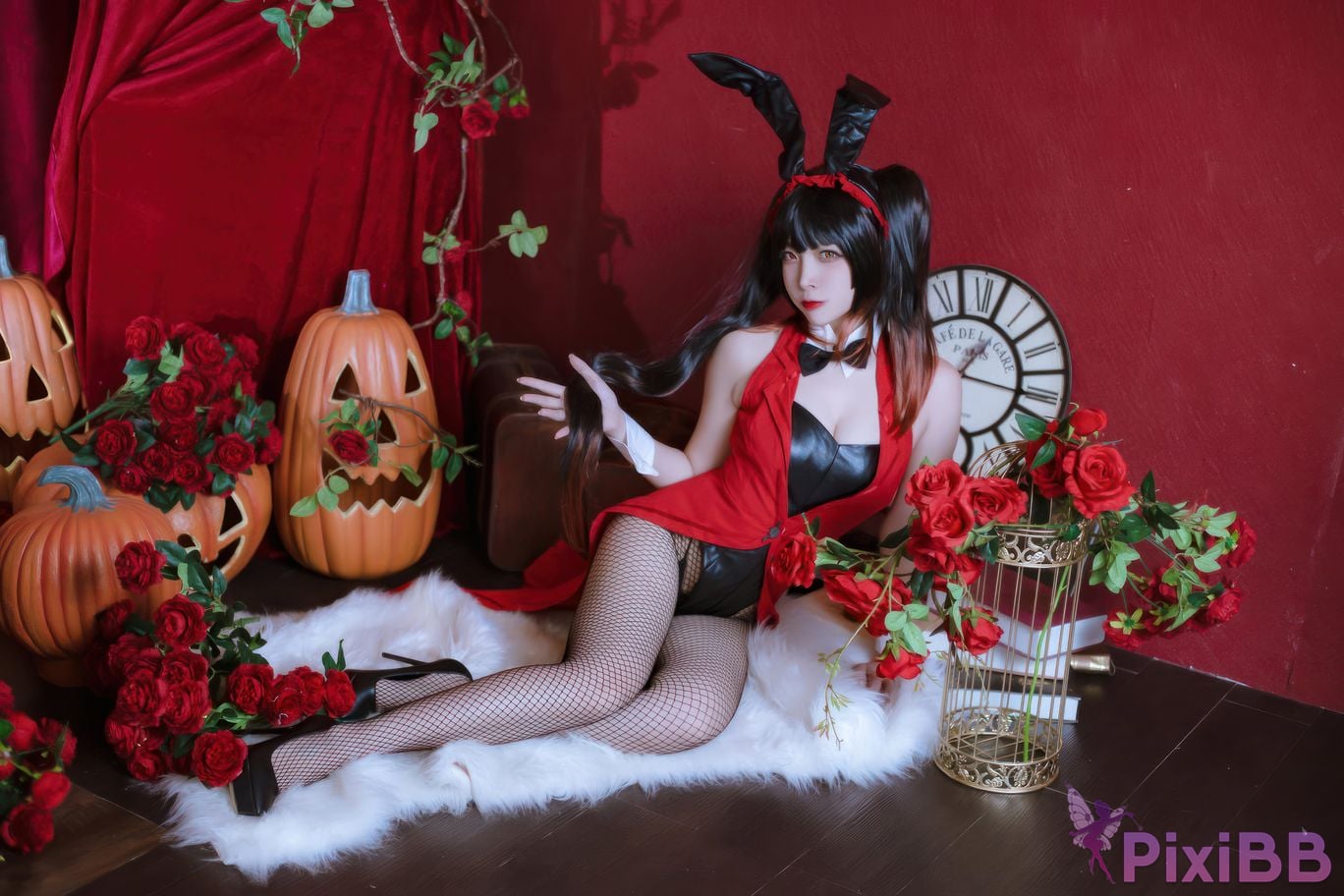 Cosplayer Second Assistant Nisa Date A Live Kurumi bunny girl PixiBB.COM 002