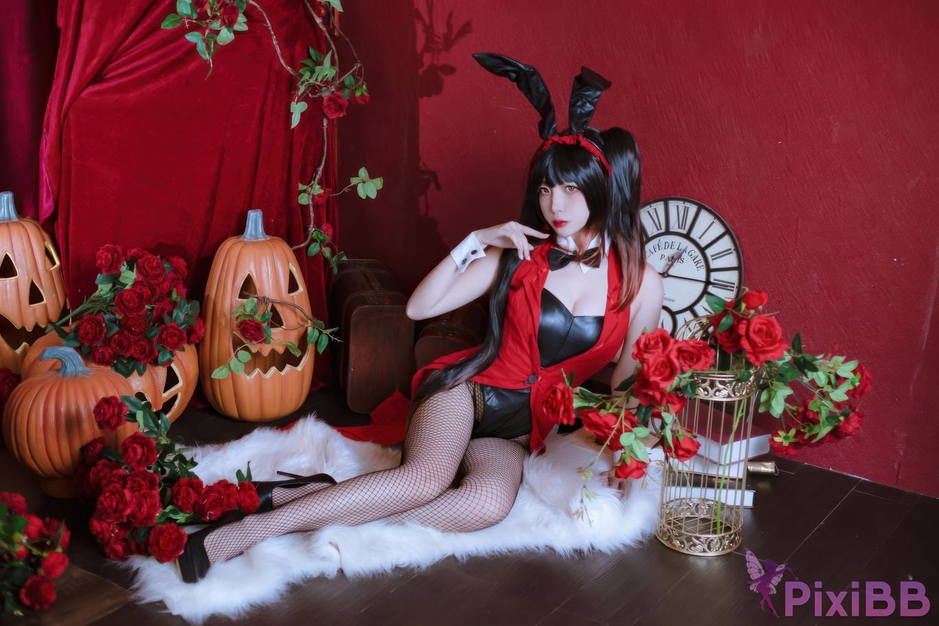 Cosplayer Second Assistant Nisa Date A Live Kurumi bunny girl PixiBB.COM 030