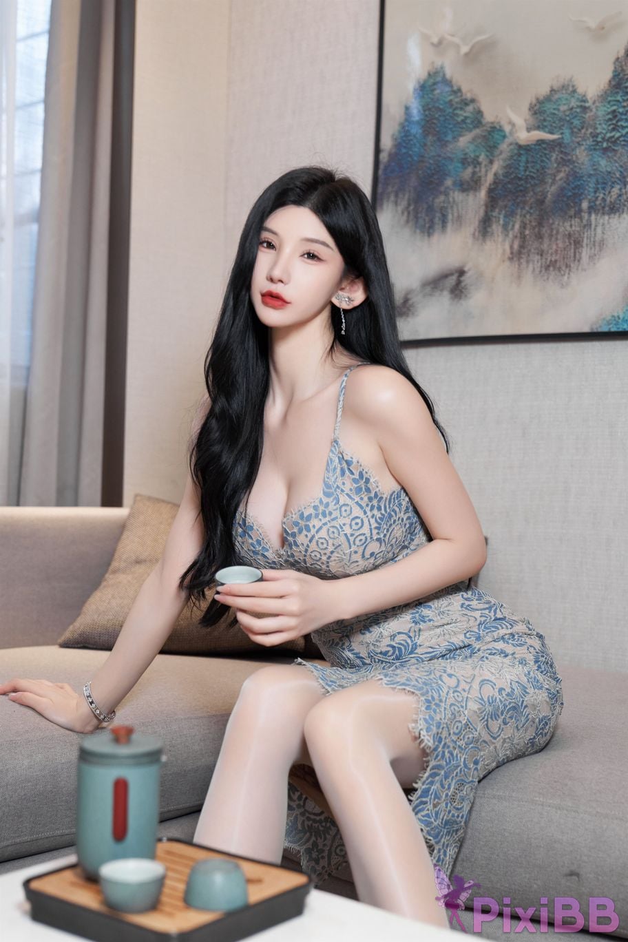No watermark for in app purchases Zhou Yuxi R18 XIUREN model Tuberose PixiBB.COM 014