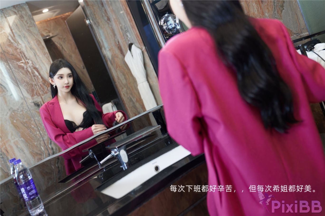 No watermark for in app purchases Zhou Yuxi XIUREN model Lace and black silk live broadcast PixiBB.COM 018.JPEG