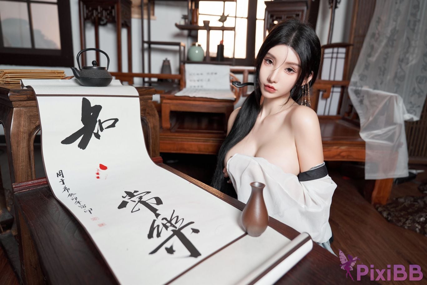 No watermark for in app purchases Zhou Yuxi XIUREN model bell blood drop PixiBB.COM 071.JPG