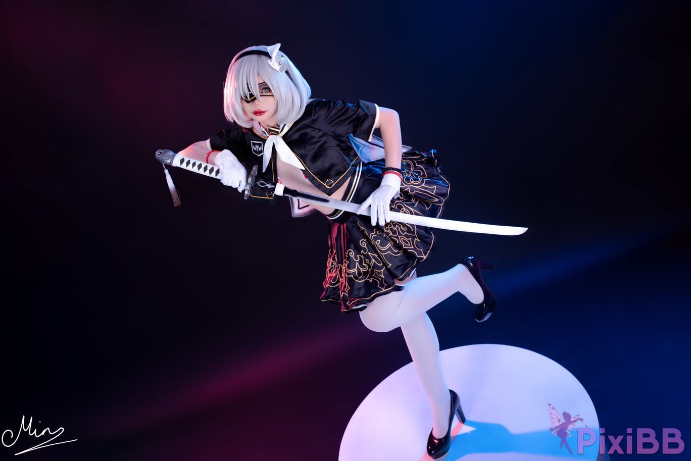Cosplayer Miinmeow 2B dishwash PixiBB.COM 001