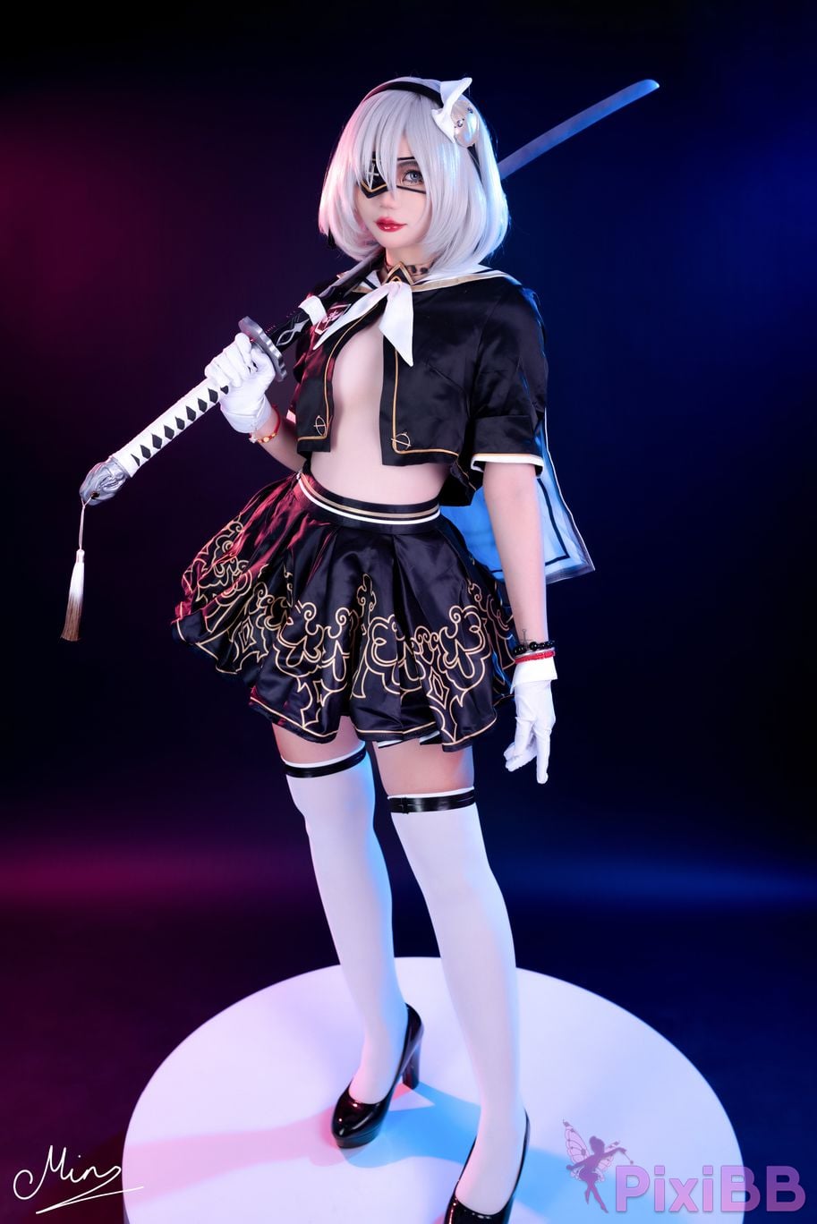 Cosplayer Miinmeow 2B dishwash PixiBB.COM 003