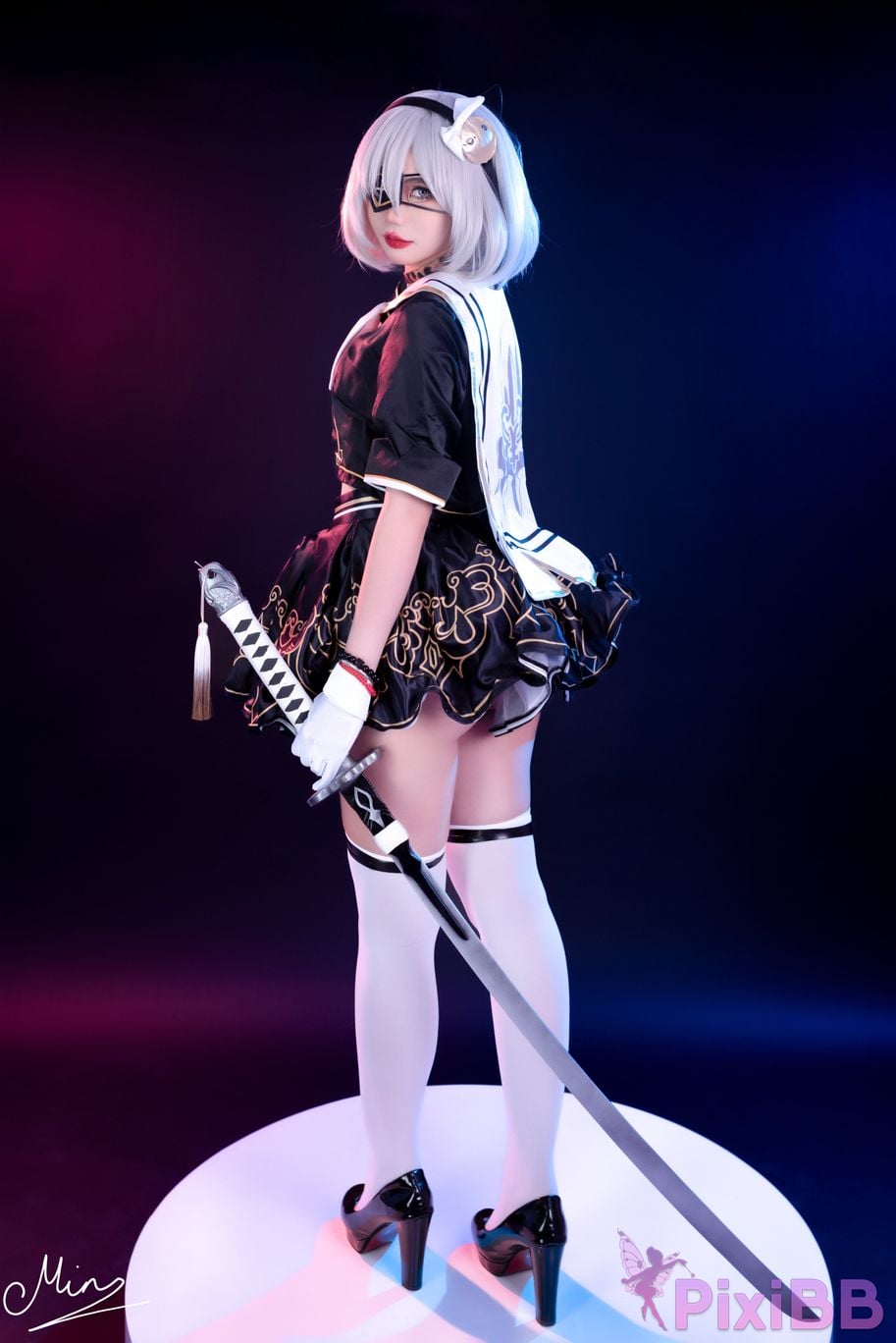 Cosplayer Miinmeow 2B dishwash PixiBB.COM 004