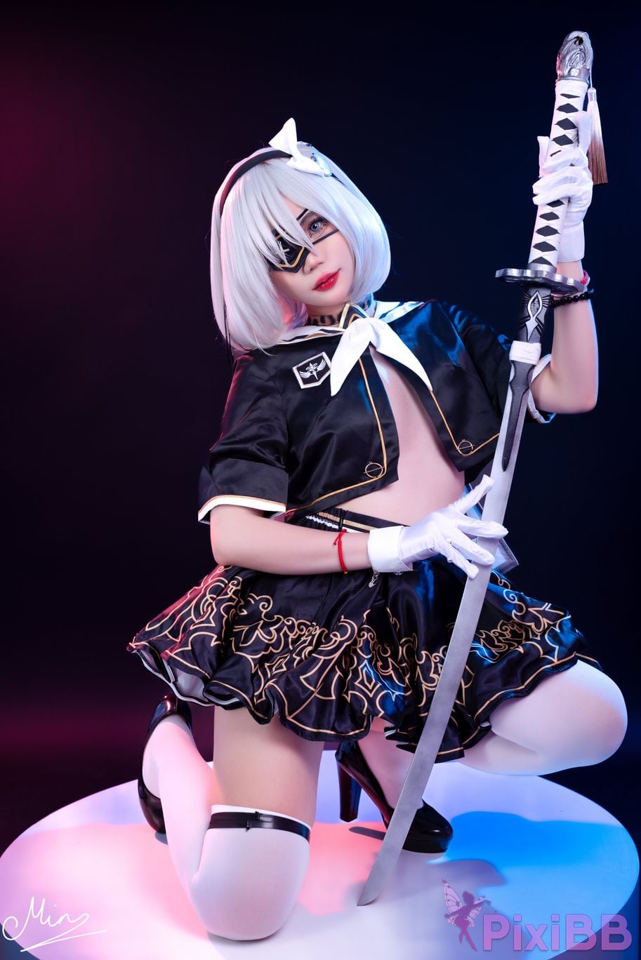 Cosplayer Miinmeow 2B dishwash PixiBB.COM 005