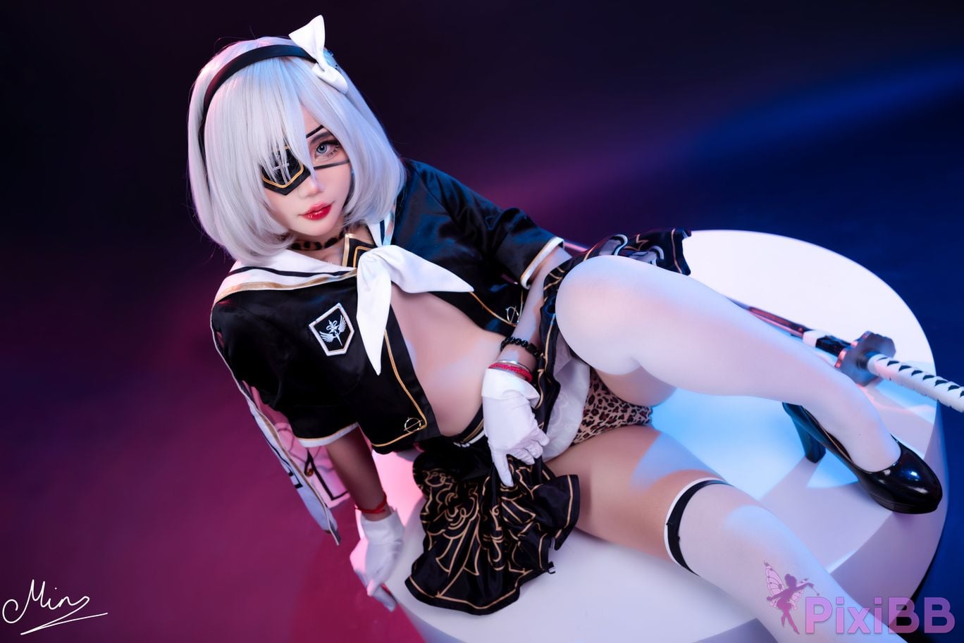Cosplayer Miinmeow 2B dishwash PixiBB.COM 008