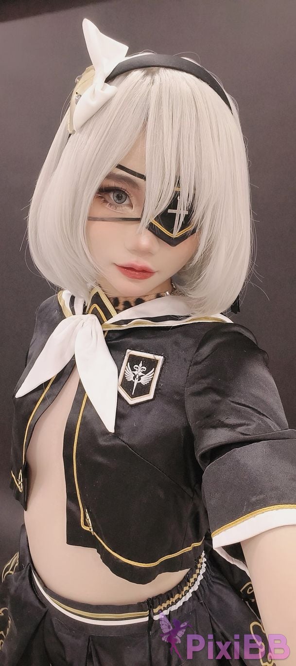 Cosplayer Miinmeow 2B dishwash PixiBB.COM 049
