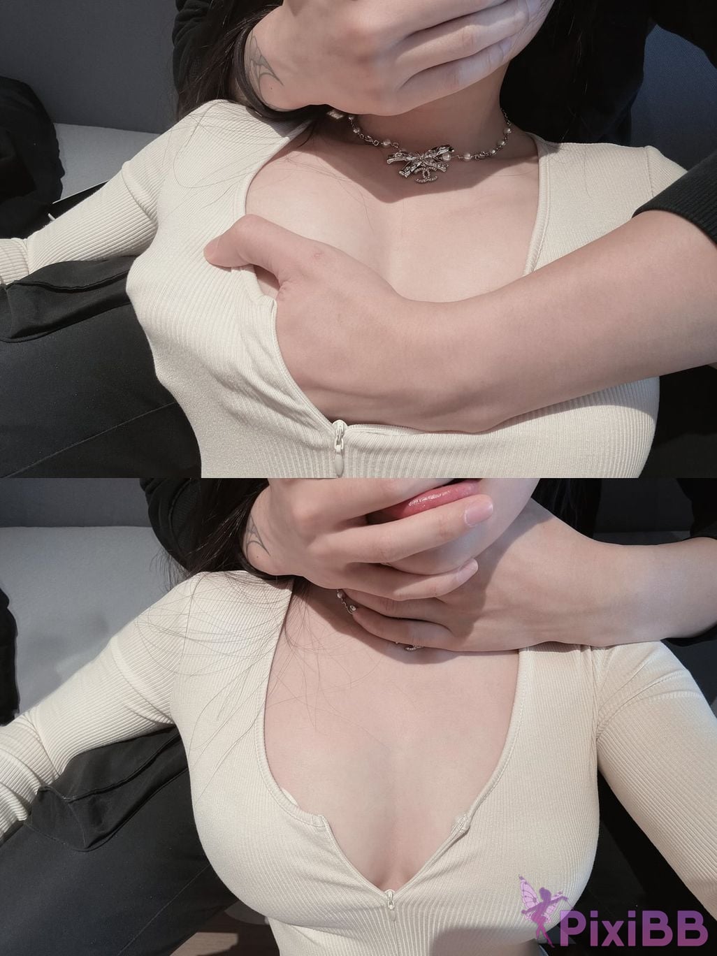 OtherXXX Enthus1asmm hot Selfie of beautiful breasts Black silk gold master sex PixiBB.COM 054