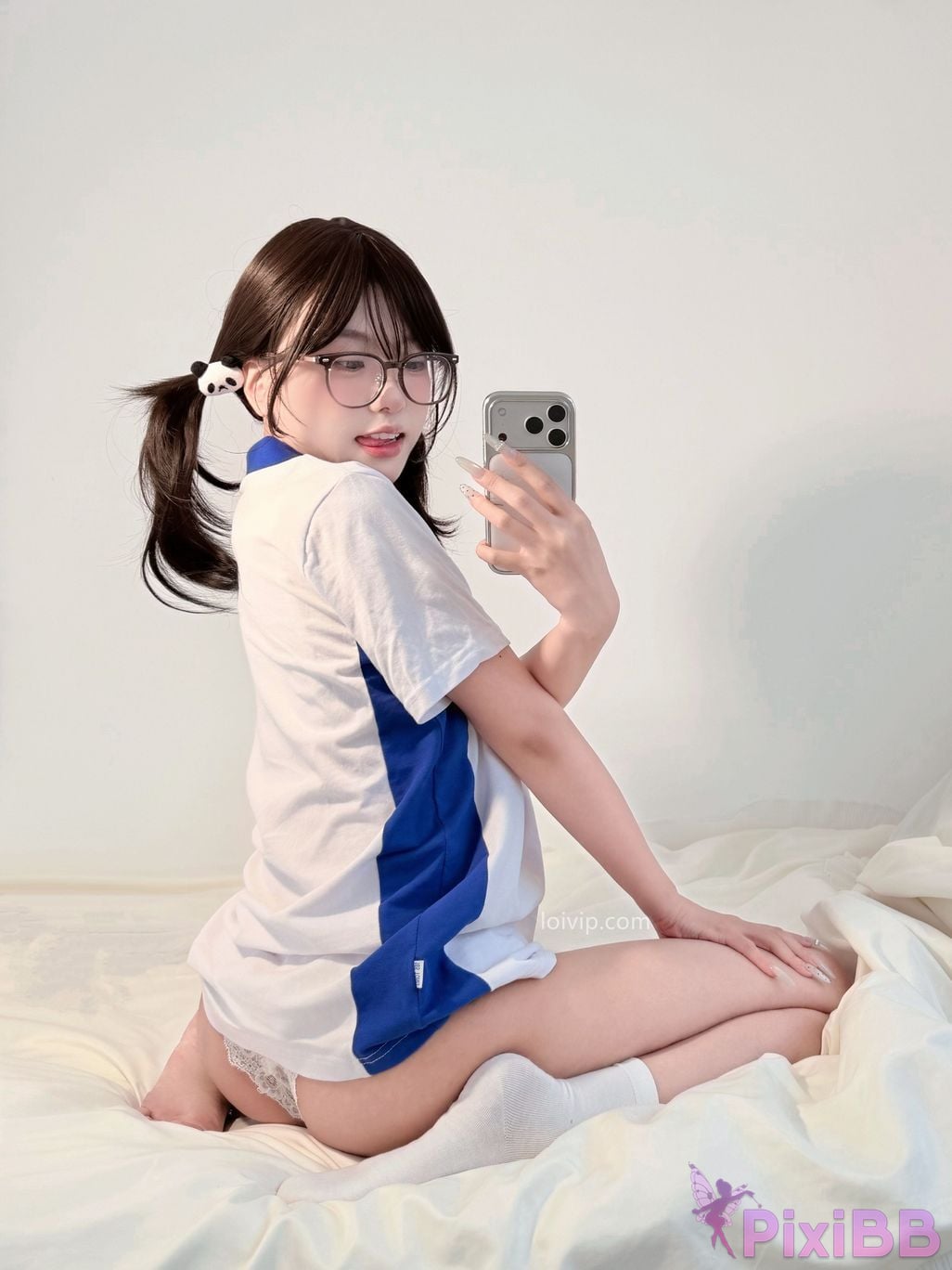 Cosplayer Yours truly u Sweet girl in school uniform PixiBB.COM 001
