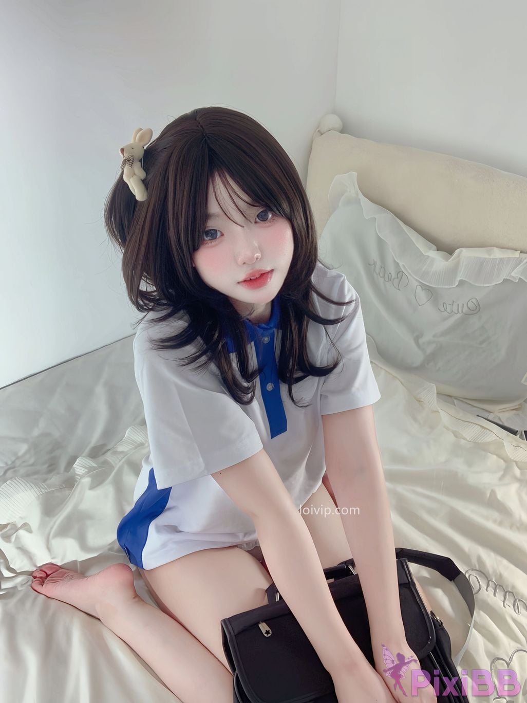 Cosplayer Yours truly u Sweet girl in school uniform PixiBB.COM 008