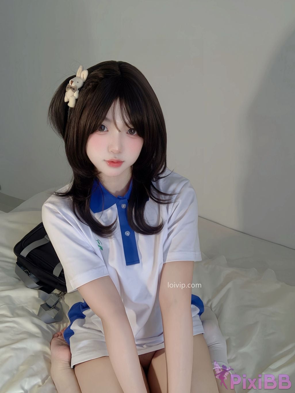 Cosplayer Yours truly u Sweet girl in school uniform PixiBB.COM 013