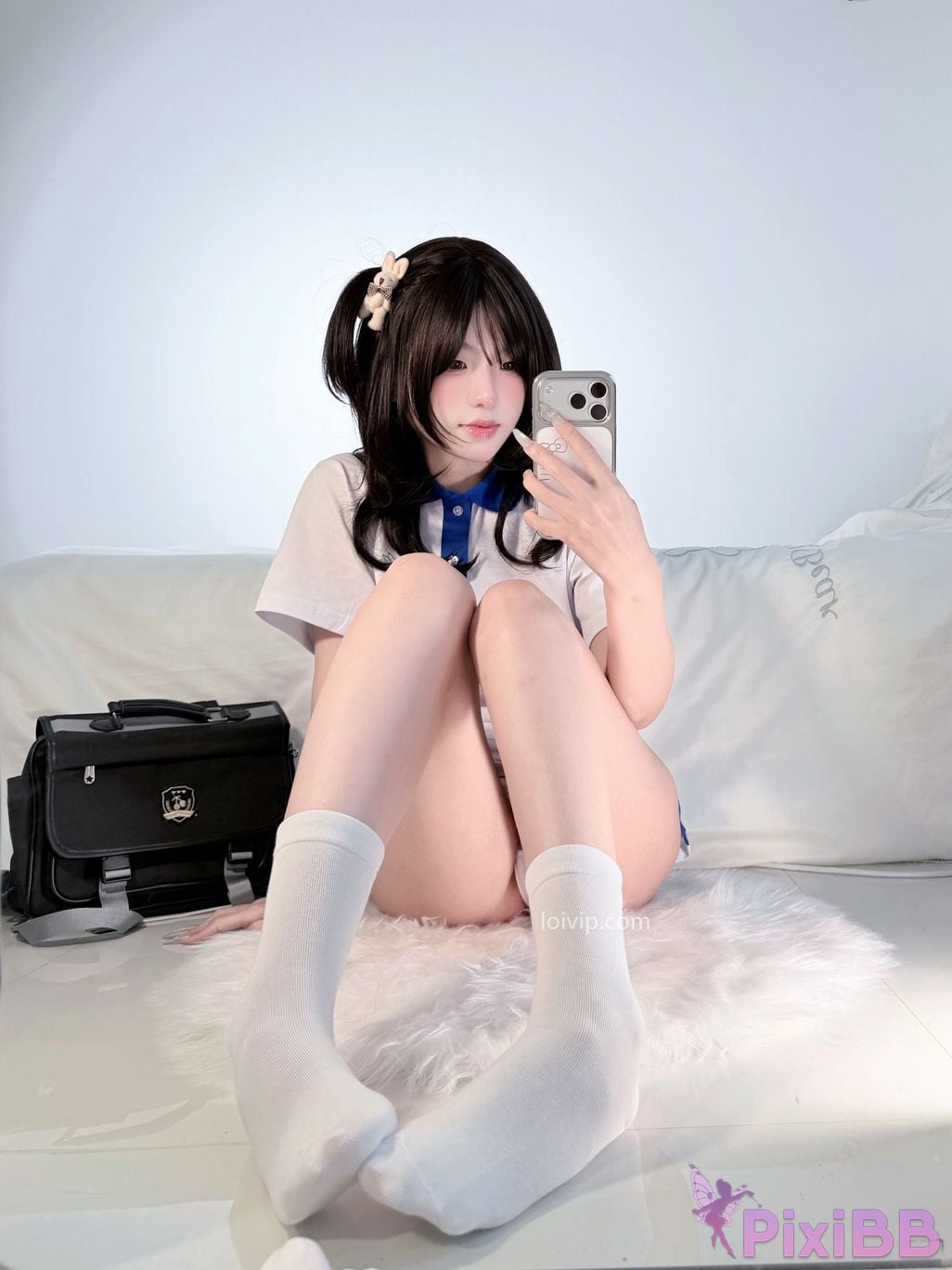 Cosplayer Yours truly u Sweet girl in school uniform PixiBB.COM 020