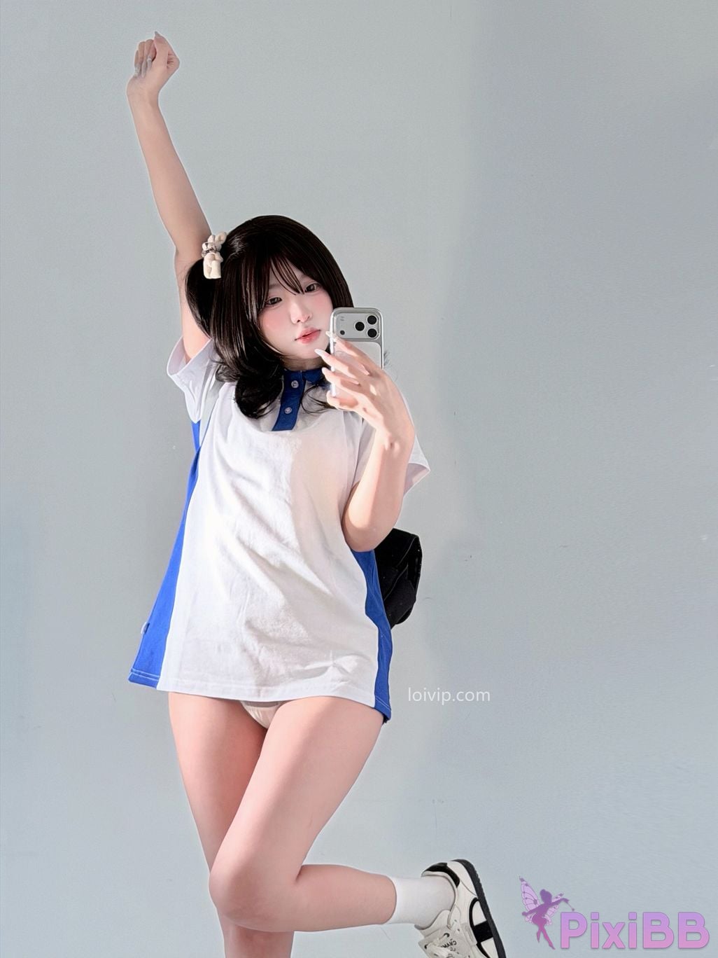 Cosplayer Yours truly u Sweet girl in school uniform PixiBB.COM 027