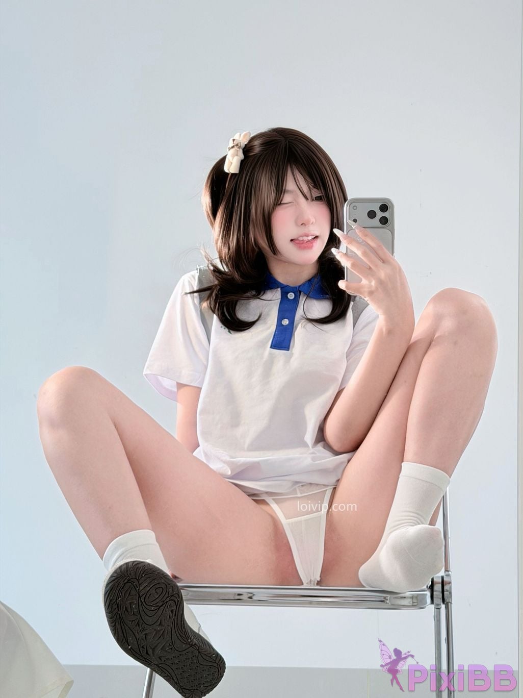 Cosplayer Yours truly u Sweet girl in school uniform PixiBB.COM 029