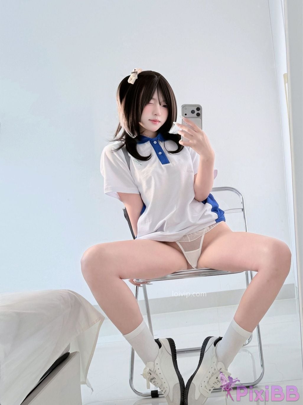 Cosplayer Yours truly u Sweet girl in school uniform PixiBB.COM 032