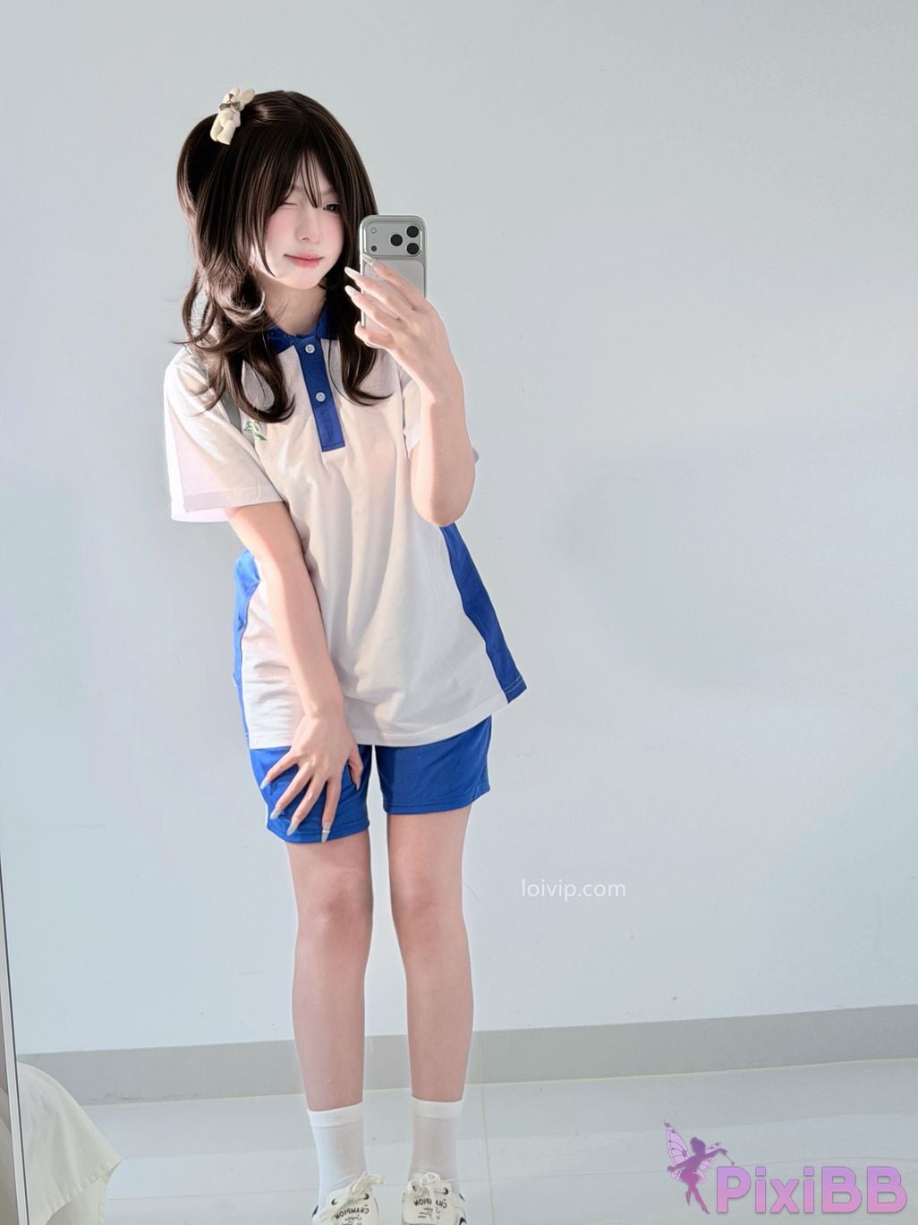 Cosplayer Yours truly u Sweet girl in school uniform PixiBB.COM 067